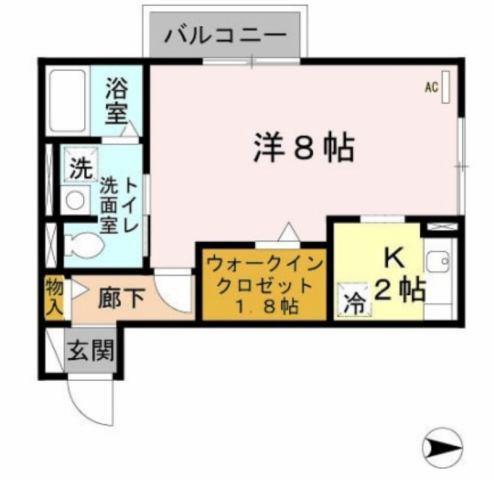 ラフォルテ(1K/1階)の間取り写真