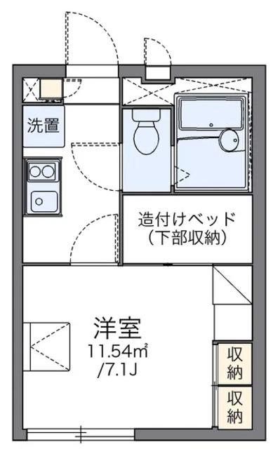 レオパレスイースト FIELD(1K/1階)の間取り写真