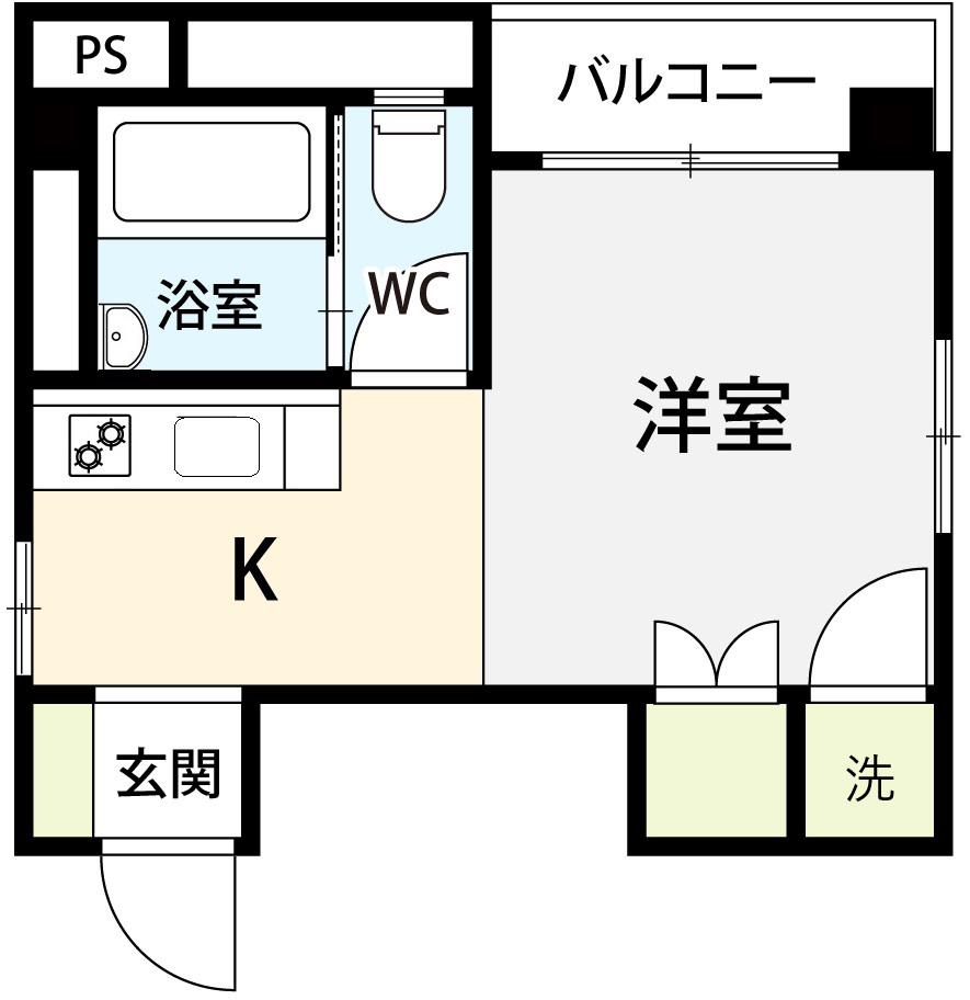 西荻メゾン(ワンルーム/2階)の間取り写真