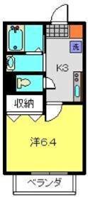 マルト参番館(1K/1階)の間取り写真
