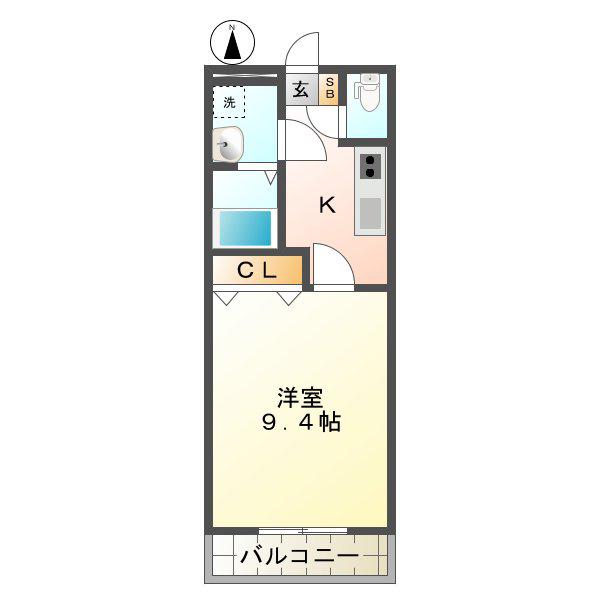 ファインドリーム(1K/1階)の間取り写真