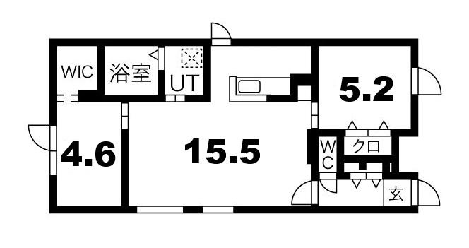 ＪＲ函館本線 野幌駅 徒歩6分 4階建 築4年(2LDK/2階)の間取り写真