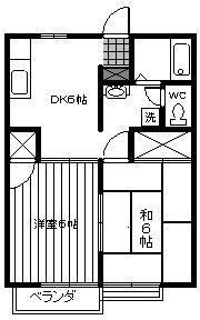 クレセールSOKI(2DK/1階)の間取り写真