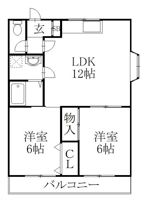 ABUNDANCEIII(2LDK/1階)の間取り写真