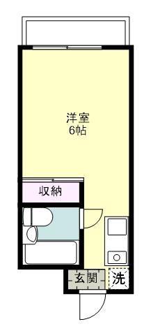 伊勢原5番館(ワンルーム/5階)の間取り写真