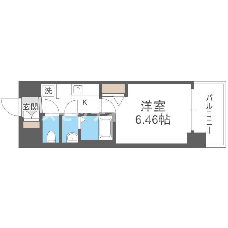LUXENA住之江公園(1K/14階)の間取り写真