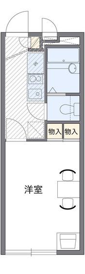 レオパレス江波東一丁目(1K/1階)の間取り写真