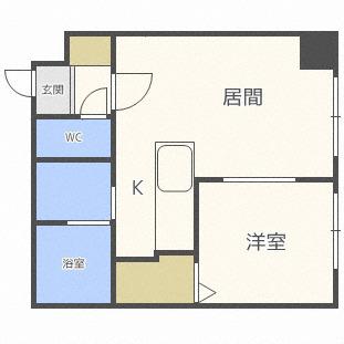 ガレリアN13(1DK/4階)の間取り写真