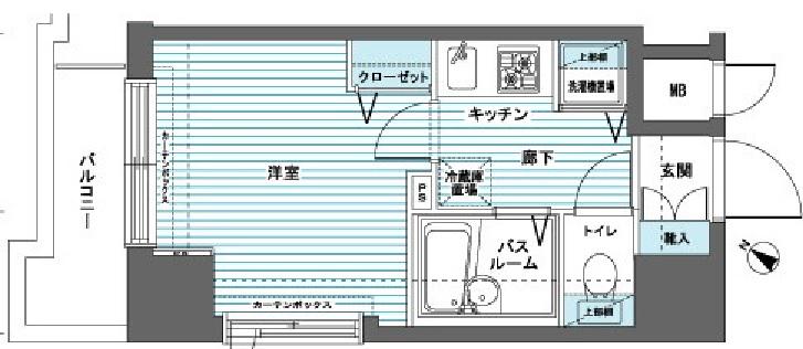 フェニックス日本橋蛎殻町弐番館(1K/5階)の間取り写真