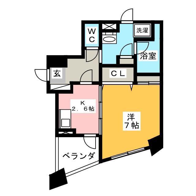 メゾン椿(1K/5階)の間取り写真