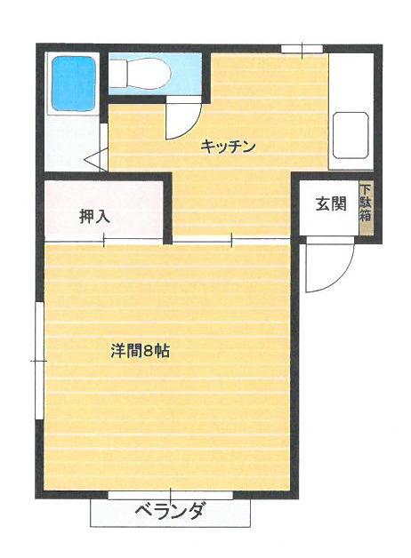 ハイツサクセス(1K/2階)の間取り写真