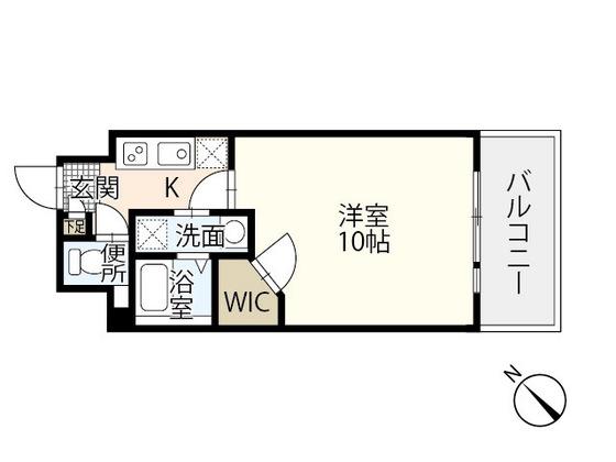 BZ HILLS STAGE(1K/8階)の間取り写真