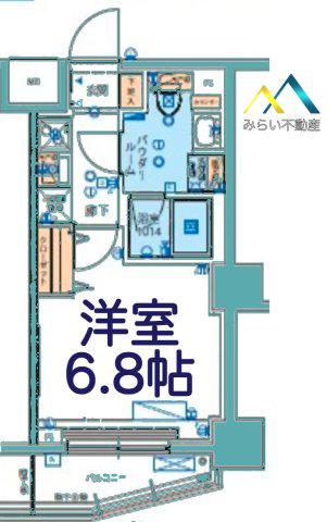 リヴシティ横濱ヒルサイドテラス(1K/7階)の間取り写真