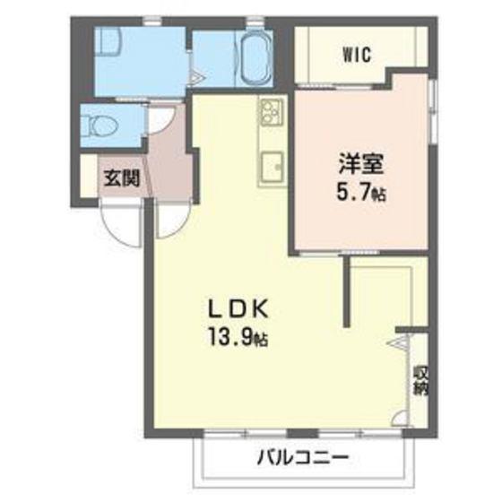 クレールハイツ(1LDK/1階)の間取り写真
