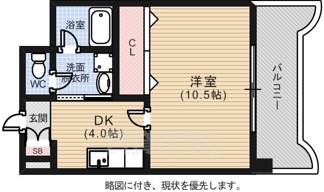 エルグランドーセ(1K/2階)の間取り写真