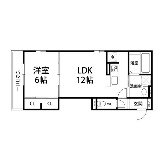 アビタシオン広瀬瑞鳳(1LDK/3階)の間取り写真