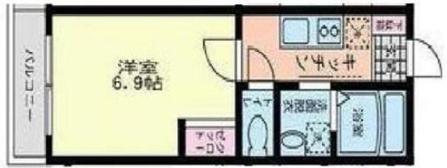 ことぶきコーポ(1K/2階)の間取り写真