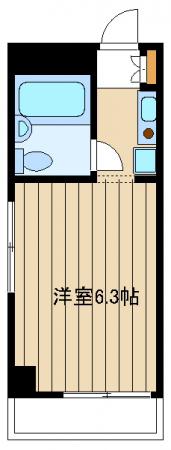 パレス幸久(ワンルーム/1階)の間取り写真