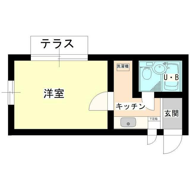 ジュネパレス松戸第156(1K/1階)の間取り写真