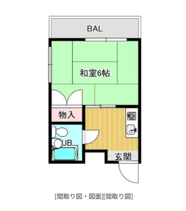 重岡ビル(1K/3階)の間取り写真