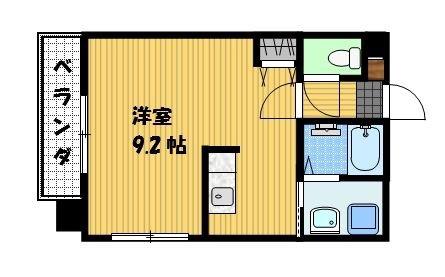 コート・さくら(ワンルーム/4階)の間取り写真