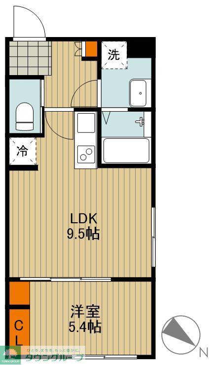 文京区白山3丁目PJ(1LDK/1階)の間取り写真