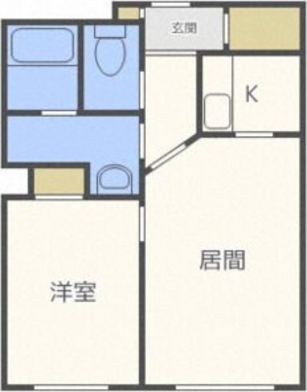 ディアス1610(1LDK/1階)の間取り写真