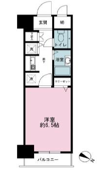 ガラステージ日本橋(1K/3階)の間取り写真