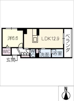 リーベン メーア(1LDK/3階)の間取り写真