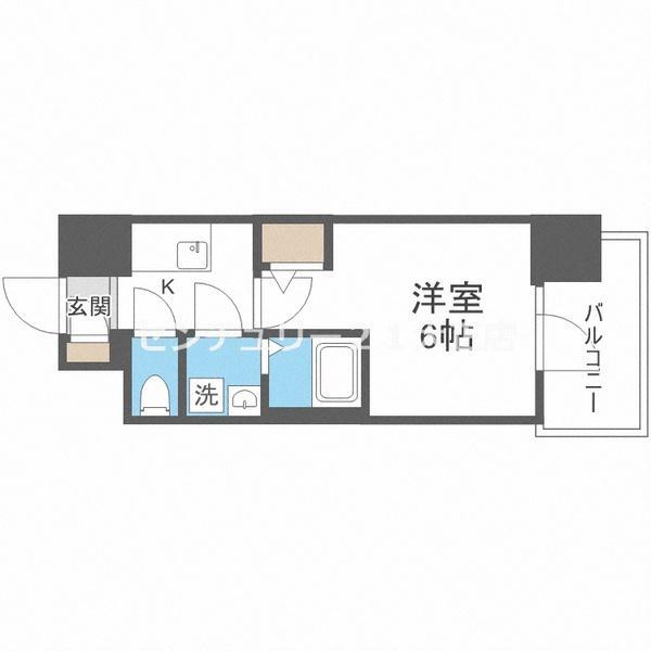 エスリード弁天町グランツ(1K/11階)の間取り写真