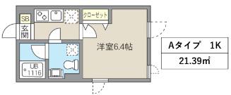 レピュア池袋本町レジデンス(1K/4階)の間取り写真