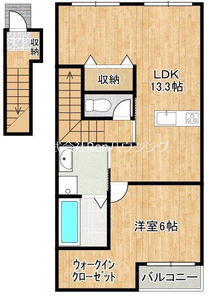LIVE STYLE8(1LDK/2階)の間取り写真