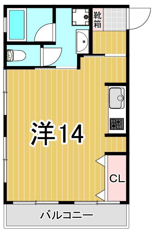 ハイツイレブン(ワンルーム/2階)の間取り写真