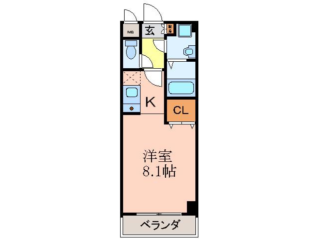 RECESS COURT2(1K/3階)の間取り写真