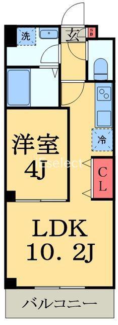 DEAR COURT 稲毛(1LDK/2階)の間取り写真