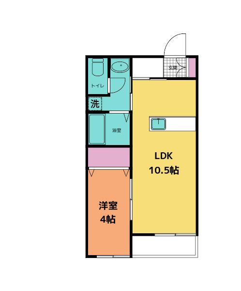 HARUIIFLAT(1LDK/1階)の間取り写真