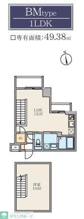 S-RESIDENCE駒場東大前(1LDK/1階)の間取り写真