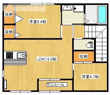 ディア イースト(2LDK/2階)の間取り写真