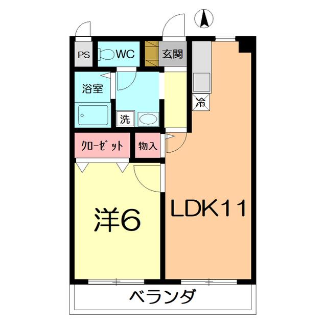 エトワール21(1LDK/1階)の間取り写真