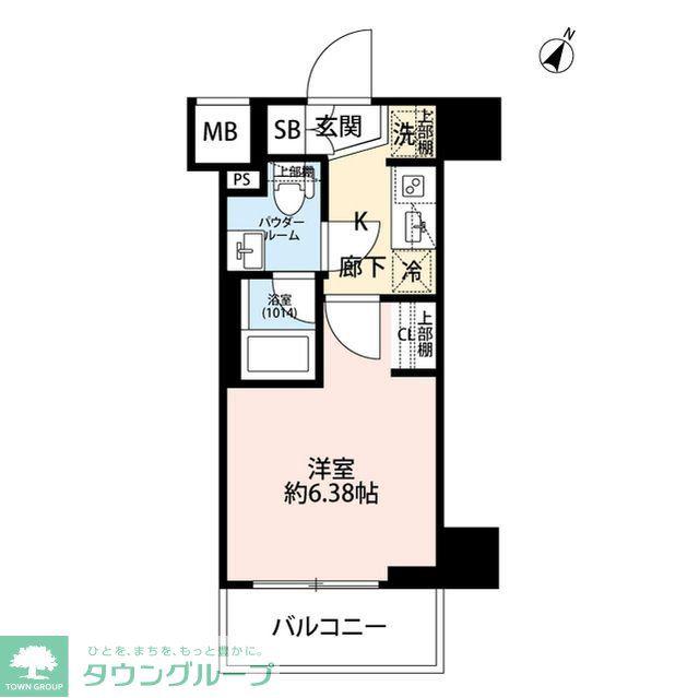 プレール・ドゥーク川口並木(1K/9階)の間取り写真
