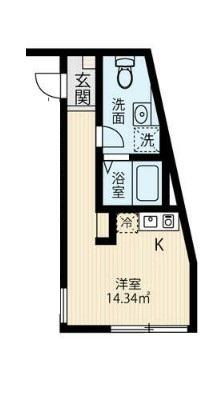 フィオーレ北赤羽(ワンルーム/2階)の間取り写真