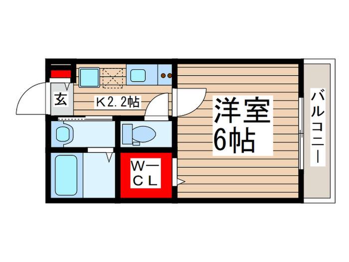 ラフィーナー幕張本郷(1K/2階)の間取り写真
