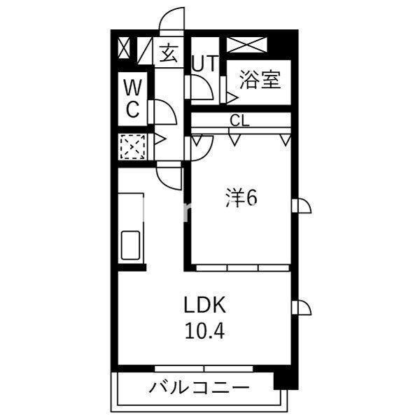 ADRIANA OCCHIO(1LDK/4階)の間取り写真