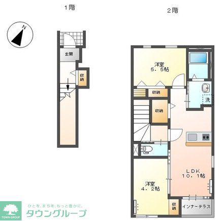 FOREST(2LDK/2階)の間取り写真