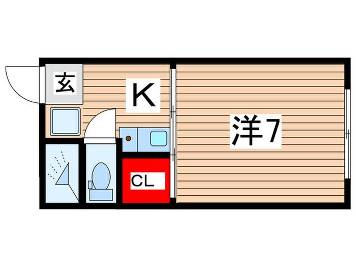 ハイツグリーンゲーブルス(1K/2階)の間取り写真