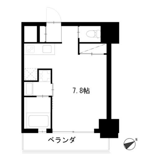 NEXUSパイン(ワンルーム/7階)の間取り写真