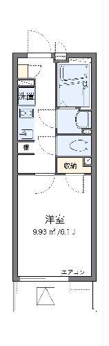 クレイノ樽崎II(1K/2階)の間取り写真