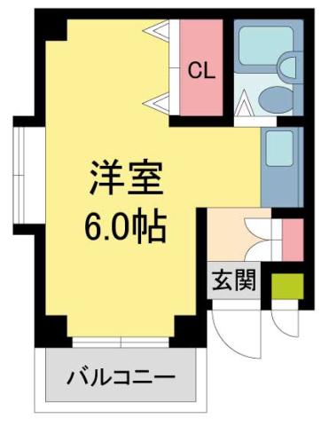 メゾン段上(ワンルーム/1階)の間取り写真
