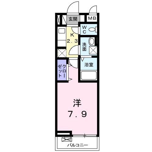 ラルエット(1K/3階)の間取り写真