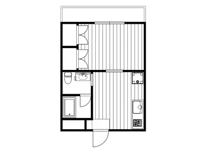 ハイツ ナラ3(1K/1階)の間取り写真